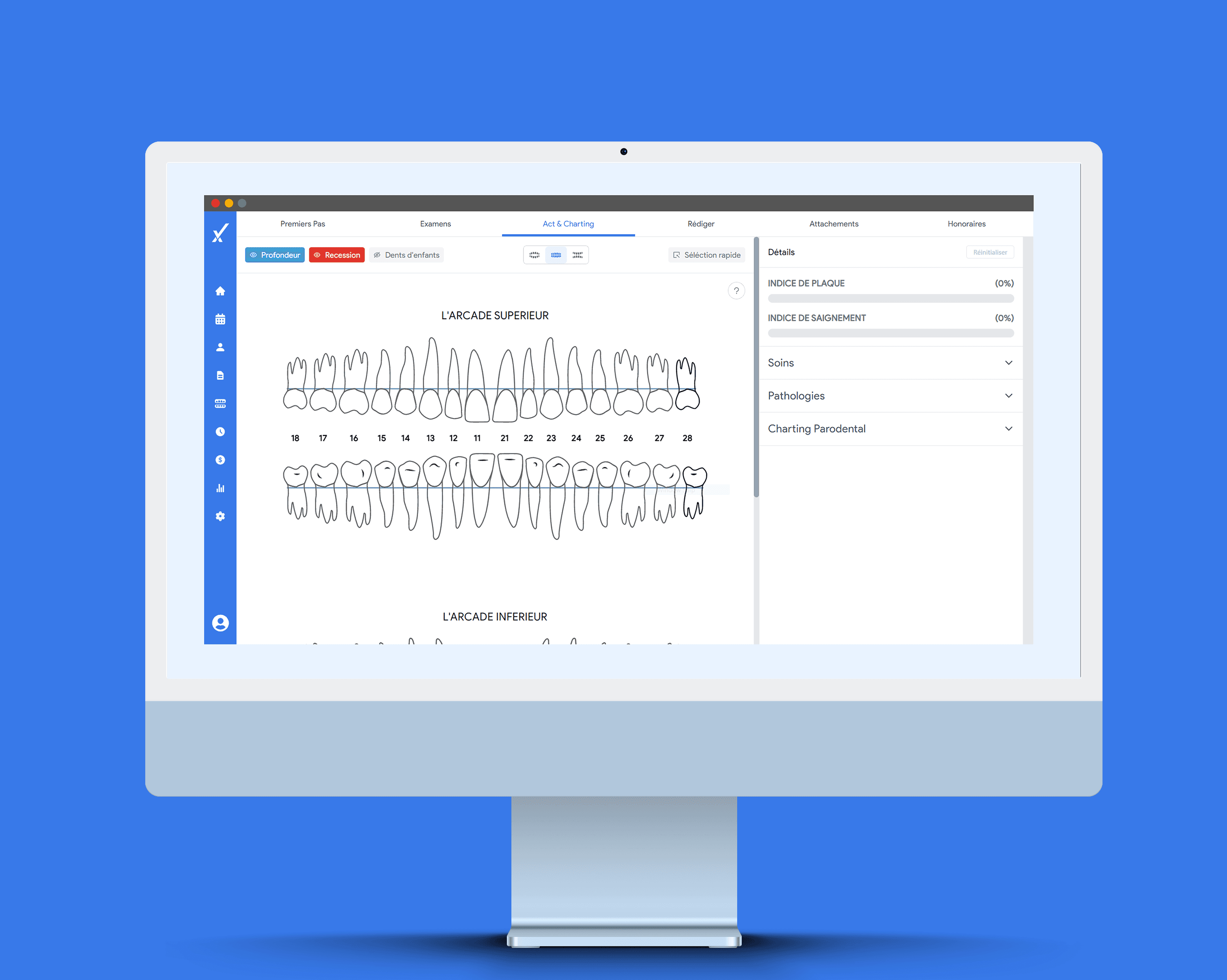 Dentix is a desktop solution for dentists to manage, visualize and track their patients with an integrated charting module