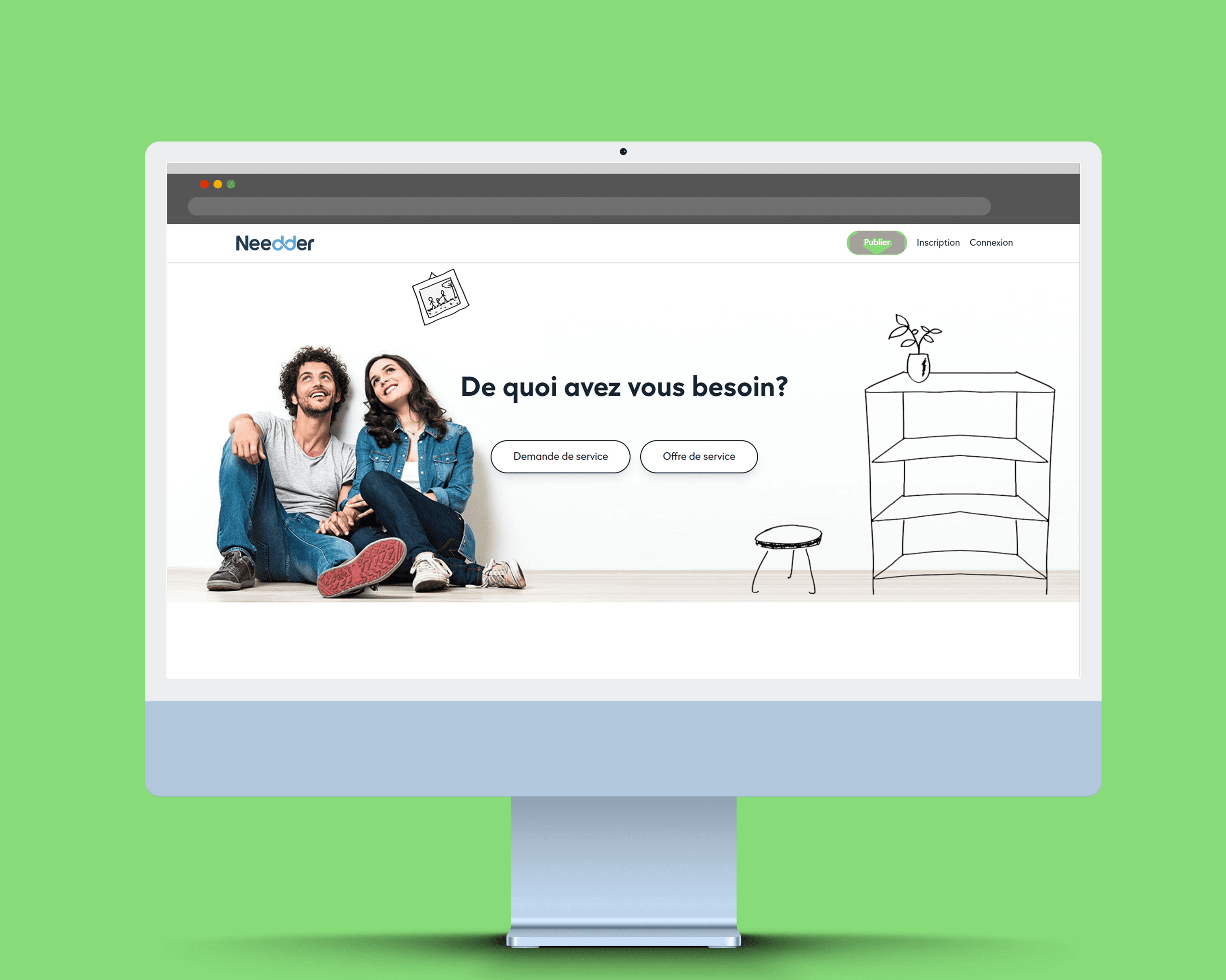 Needder.com is a jobbing platform: it's main concept is to connect the client (The person who needs a hand for services) and the freelancer (A person or company with the skills and time available) safely.