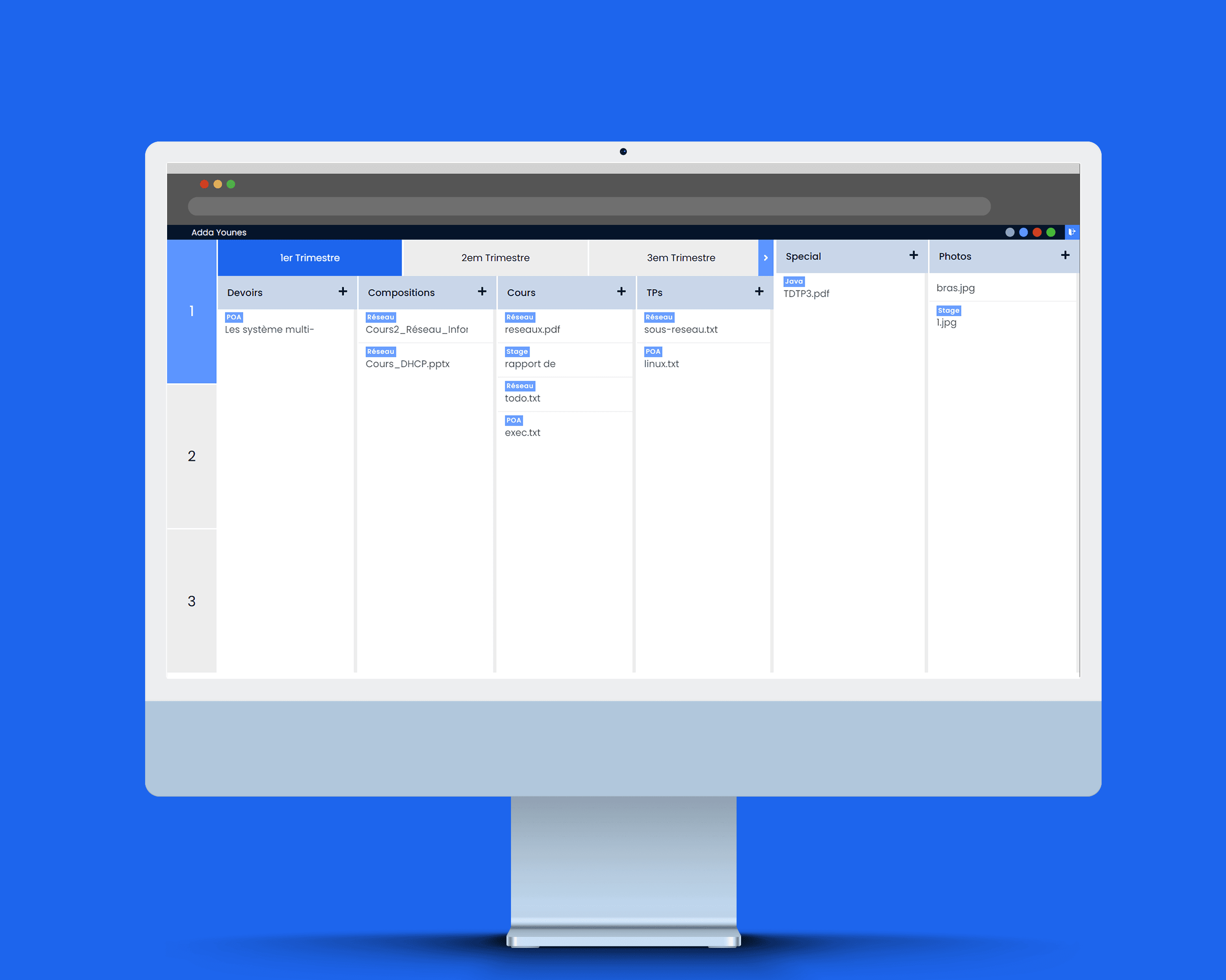 A system destined for teachers to manage, track and archive their documents for their students